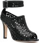 Manolo Blahnik Zwarte Geometrisch Laser-Gesneden Leren Sandalen Black Dames - Thumbnail 2