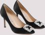 Manolo Blahnik Zwarte Kristal Gesp Pumps Black Dames - Thumbnail 3