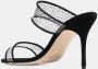 olo Blahnik Zwarte suède en PVC open teen muiltjes - Thumbnail 2