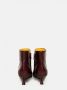 Mara Bini Bordeaux Leren Enkellaars - Thumbnail 2