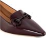 Mara Bini Bordeaux Leren Pumps met Gesp Detail - Thumbnail 2