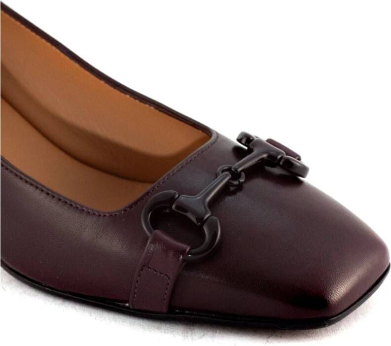 Mara Bini Bordeaux Leren Pumps met Hak