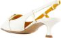 Mara Bini Witte leren slingback sandalen puntig ontwerp White Dames - Thumbnail 3