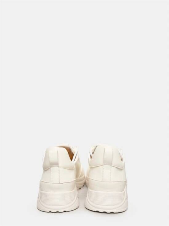 Mara Bini Witte leren sneakers met 4 cm hak