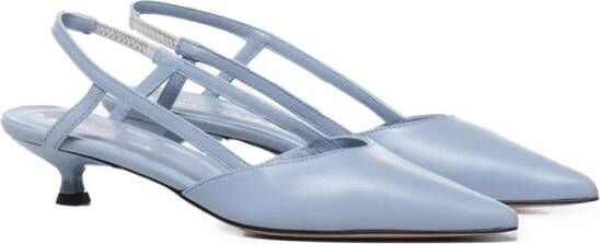 Marc Ellis Blauwe Leren Slingback Hakken Blue Dames