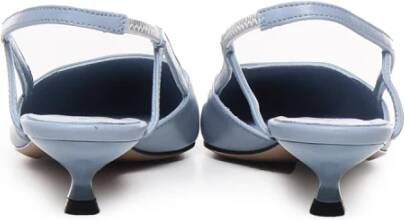 Marc Ellis Blauwe Leren Slingback Hakken Blue Dames