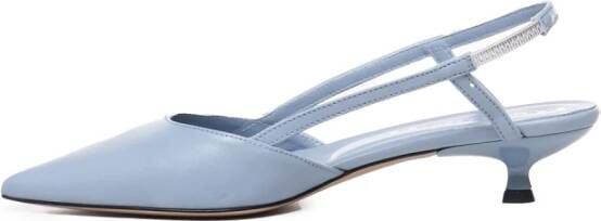 Marc Ellis Blauwe Leren Slingback Hakken Blue Dames