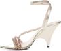 Marc Ellis Gouden Rhinestone Sandalen Hoge Hak Beige Dames - Thumbnail 4