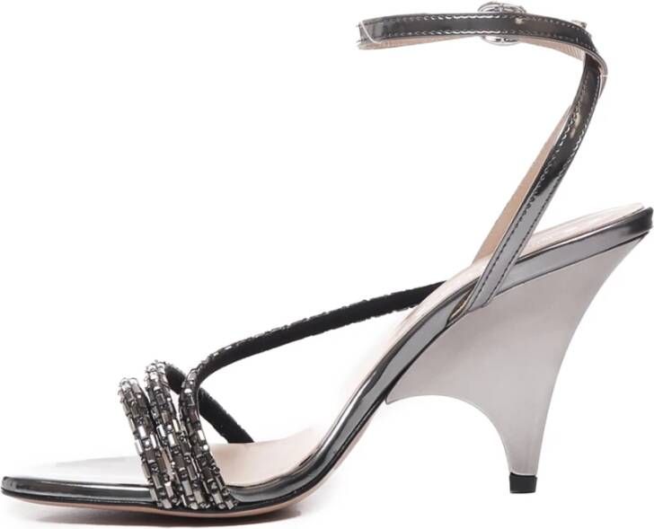 Marc Ellis Grijze Strass Hoge Hak Sandalen Gray Dames