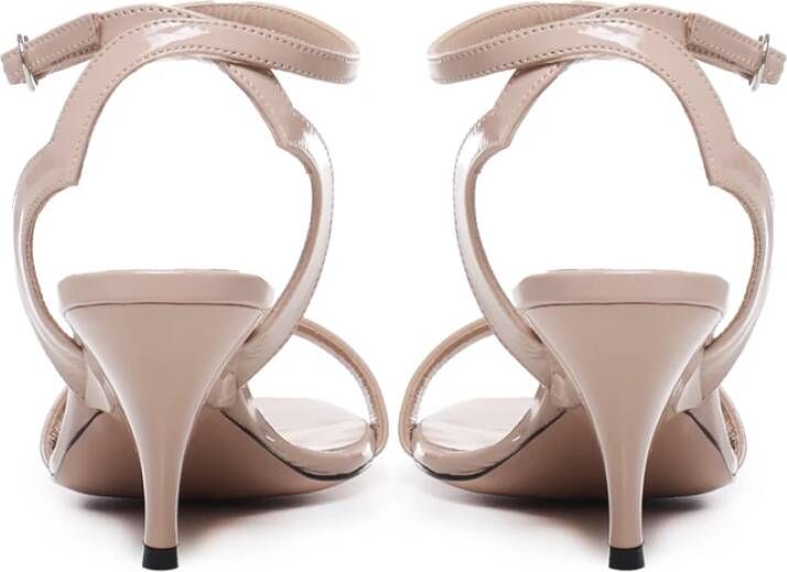 Marc Ellis Nude Leren Sandalen met Tailleband Beige Dames
