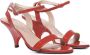 Marc Ellis Rode Leren Sandalen met Tailleband Red Dames - Thumbnail 3