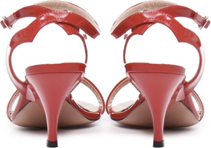 Marc Ellis Rode Leren Sandalen met Tailleband Red Dames