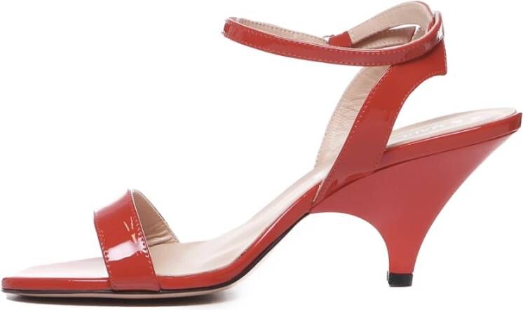 Marc Ellis Rode Leren Sandalen met Tailleband Red Dames