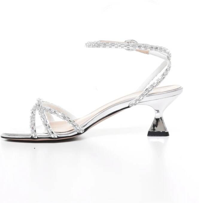 Marc Ellis Zilveren Strass Enkelband Sandalen Gray Dames