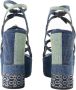 Marc Jacobs Blauwe Denim Plateau Sandalen - Thumbnail 2