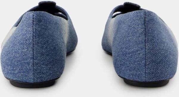 Marc Jacobs Blauwe Katoenen Ballerina Instap Schoenen
