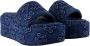 Marc Jacobs Blauwe Katoenen Plateau Sandalen - Thumbnail 2