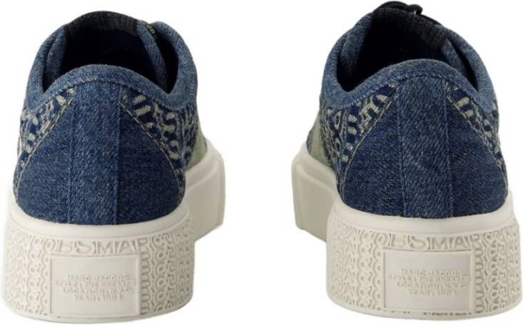 Marc Jacobs Blauwe katoenen sneakers met veters aan de bovenkant