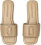 Marc Jacobs Bruin Leren Logo Detail Open Teen Schoenen Beige Dames - Thumbnail 3