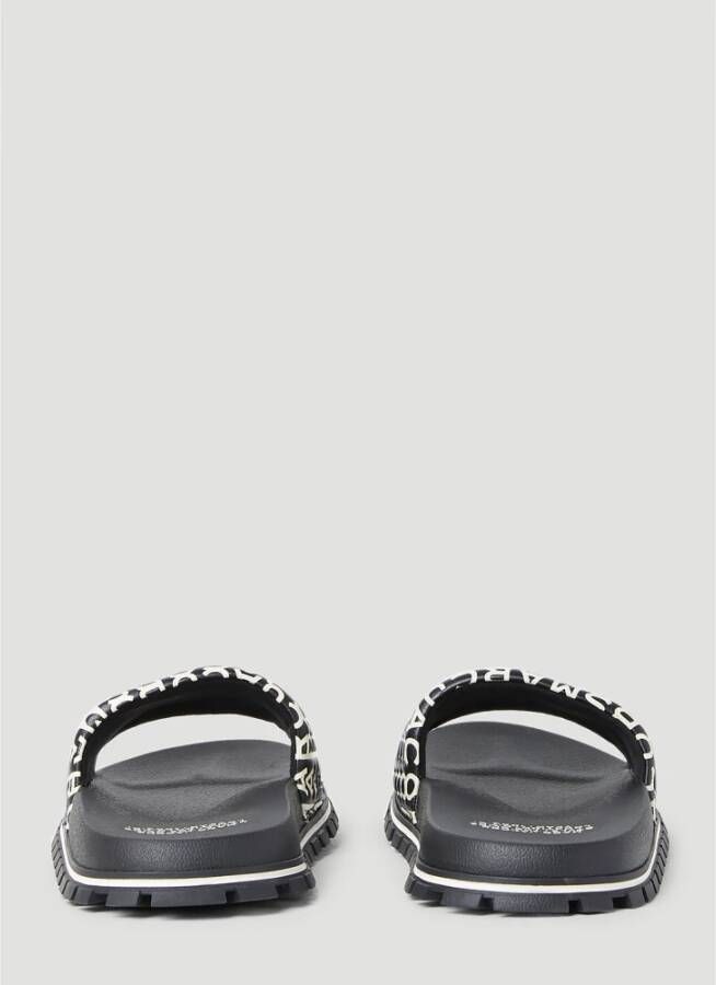 Marc Jacobs The Slide Monogram slippers Zwart - Foto 8