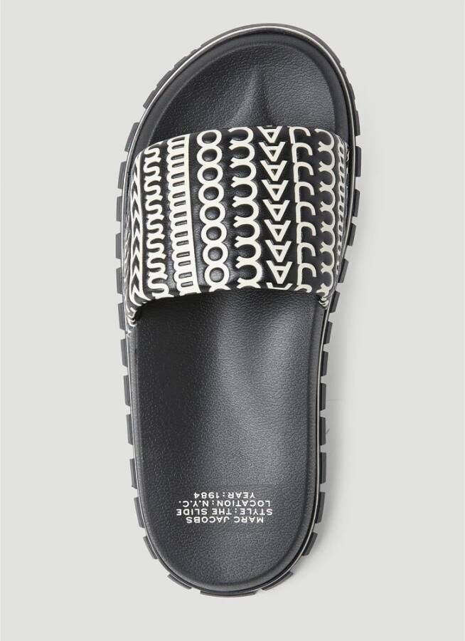 Marc Jacobs The Slide Monogram slippers Zwart - Foto 10