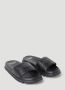 Marc Jacobs The Slide Leren Slippers met Logo Versiering Zwart Dames - Thumbnail 2
