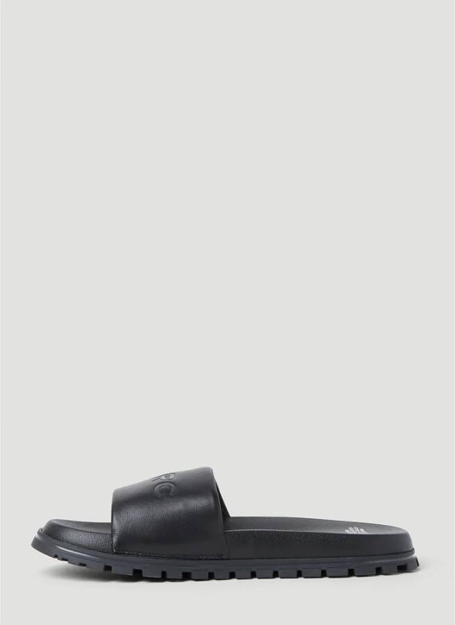 Marc Jacobs The Medallion slippers met logo-reliëf Zwart - Foto 3