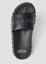 Marc Jacobs The Slide Leren Slippers met Logo Versiering Zwart Dames - Thumbnail 5