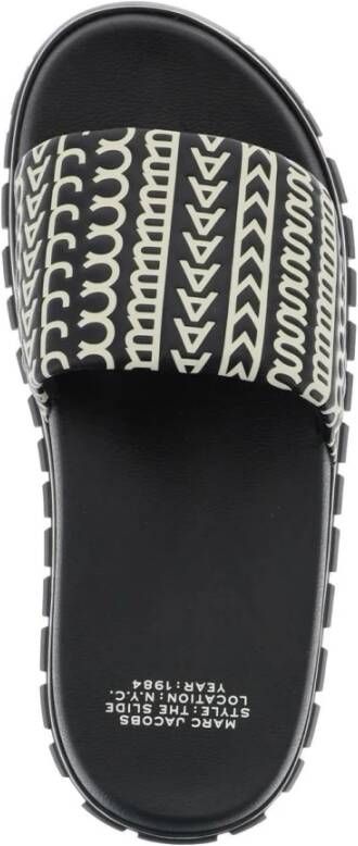 Marc Jacobs Monogram Slide Sandalen Black Dames