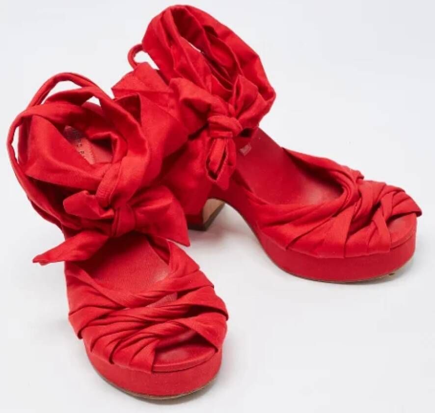 Marc Jacobs Pre-owned Fabric sandals Red Dames