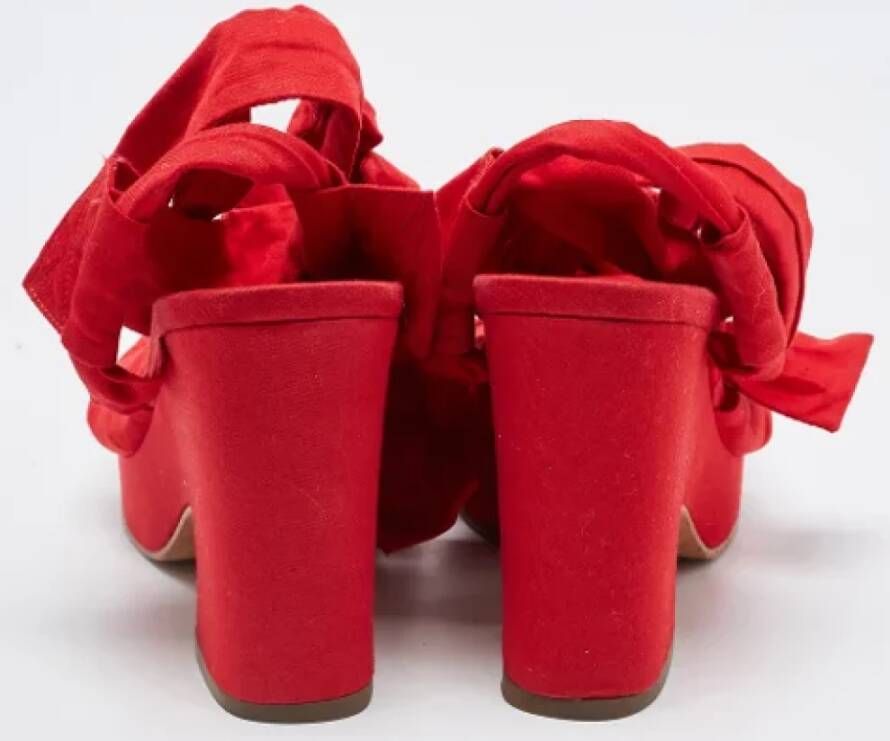 Marc Jacobs Pre-owned Fabric sandals Red Dames
