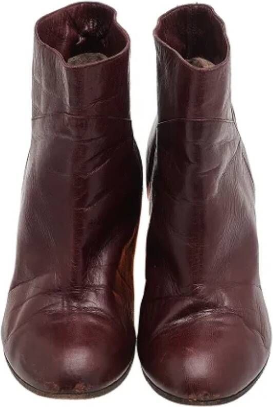 Marc Jacobs Pre-owned Leather boots Red Dames