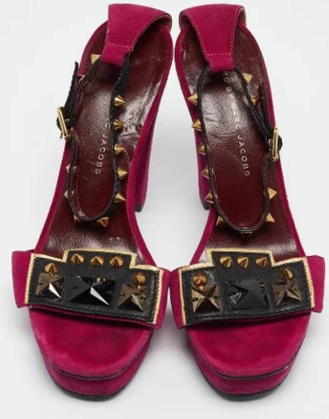 Marc Jacobs Pre-owned Leather sandals Purple Dames