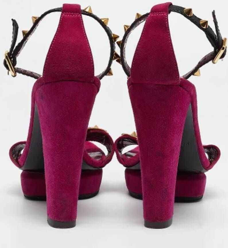 Marc Jacobs Pre-owned Leather sandals Purple Dames