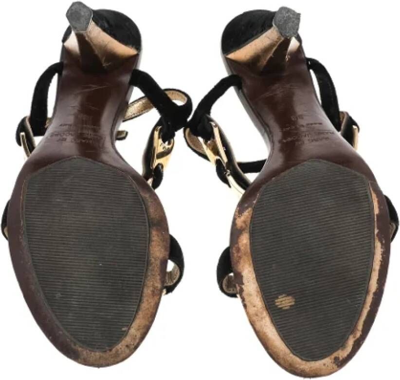 Marc Jacobs Pre-owned Velvet sandals Black Dames
