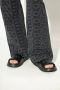 Marc Jacobs The Slide Leren Slippers met Logo Versiering Zwart Dames - Thumbnail 6