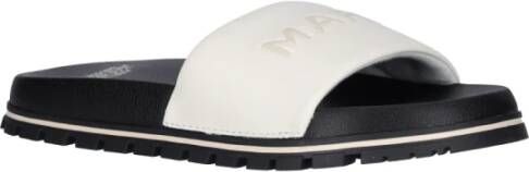 Marc Jacobs The Leather Slide slippers met logo-reliëf Wit - Foto 3