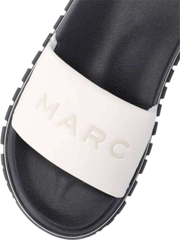 Marc Jacobs The Leather Slide slippers met logo-reliëf Wit - Foto 6