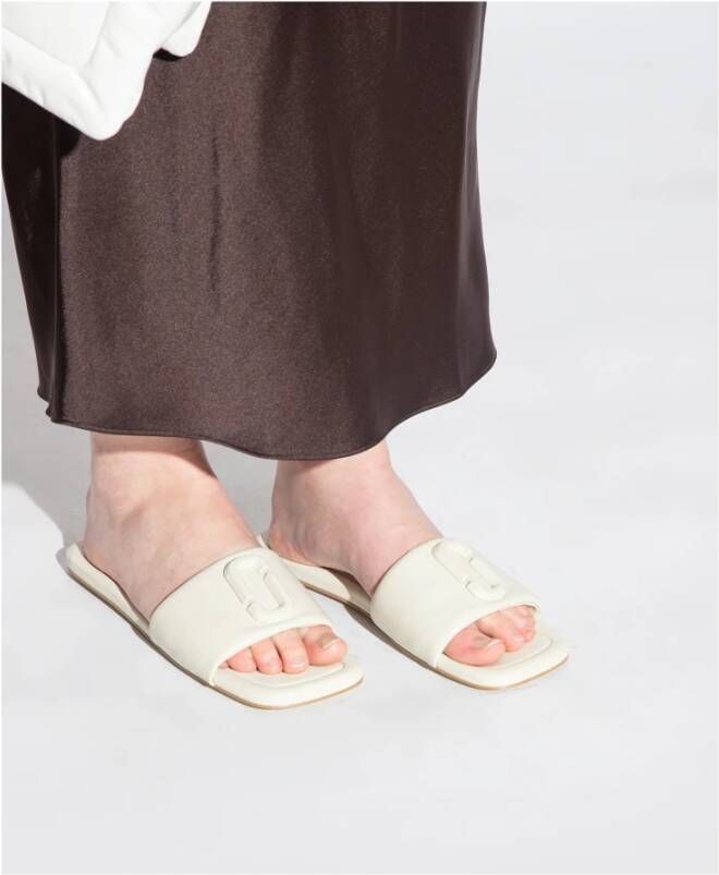 Marc Jacobs Slippers met logo Beige Dames