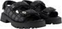Marc Jacobs Zwarte Leren Sandalen met Messing Details - Thumbnail 2
