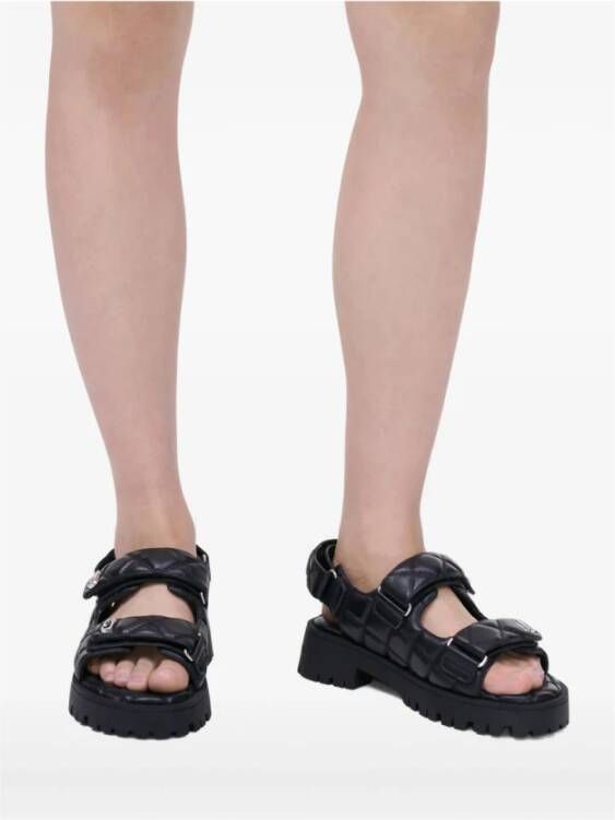 Marc Jacobs Zwarte Open Teen Blokhak Schoenen