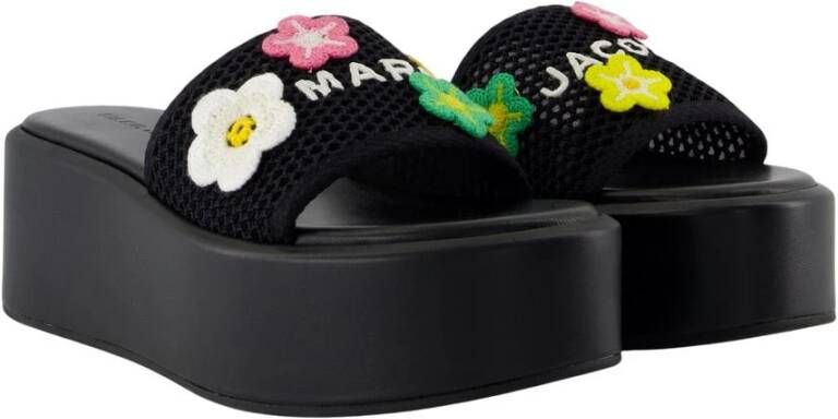 Marc Jacobs Zwarte Plateau Sandalen Synthetisch Leer
