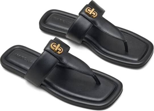 Marc Jacobs Zwarte Slip-On Schoenen met Logozool