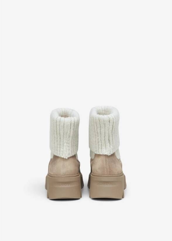 Marc O'Polo Chelsea boot met gebreide boord Gray Dames