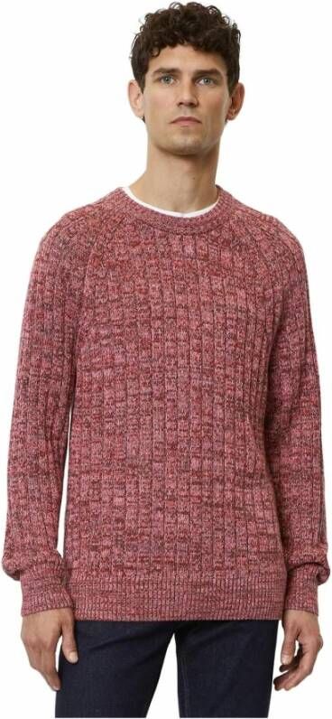 Marc O'Polo V-hals Pullover in framboos