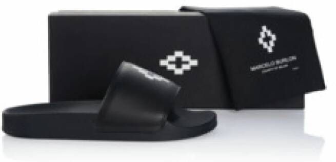 Marcelo Burlon Zwarte herensandalen Stijlvol en comfortabel