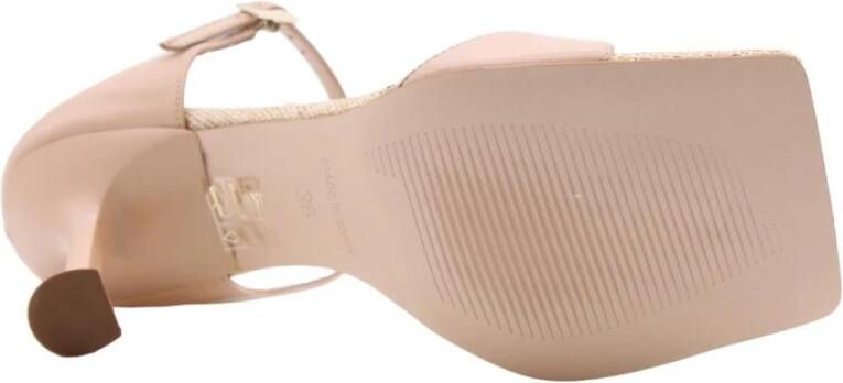March23 Muiltjes met hoge hak Beige Dames