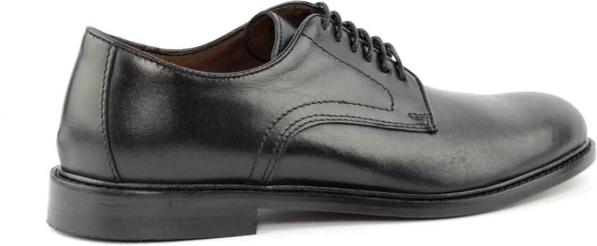 Marco Ferretti Glad Zwart Derby Schoenen Black Heren