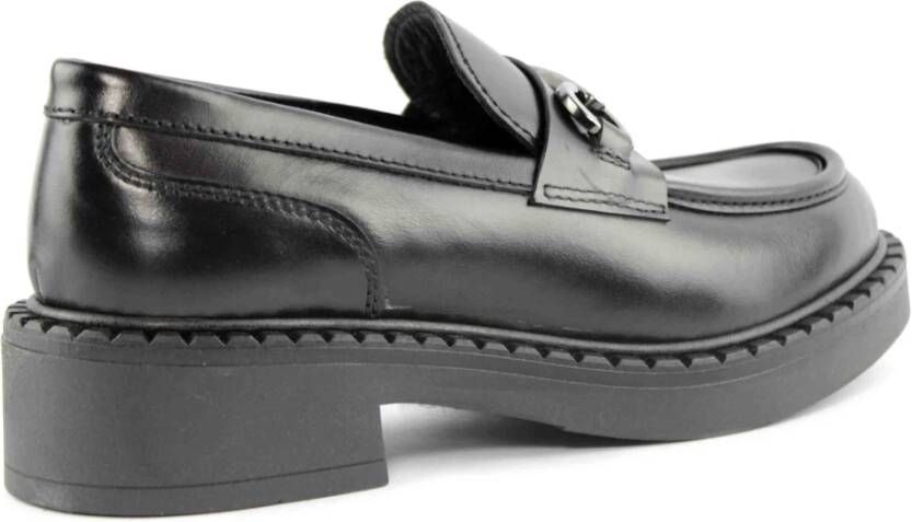 Marco Ferretti Zwarte Leren Loafer Accessoire Black Dames