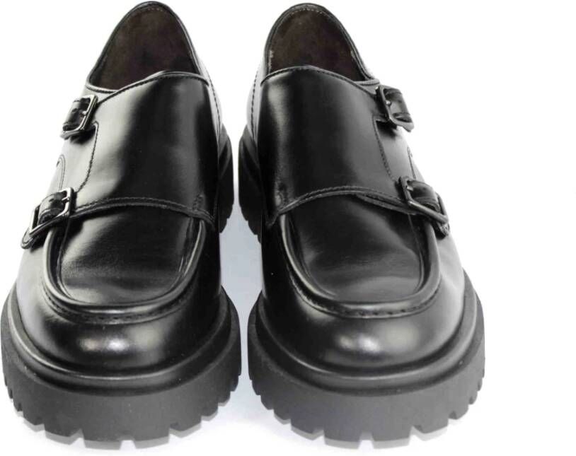 Marco Ferretti Zwarte Leren Loafers Black Heren